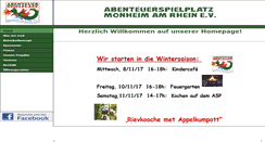 Desktop Screenshot of abenteuerspielplatz-monheim.de